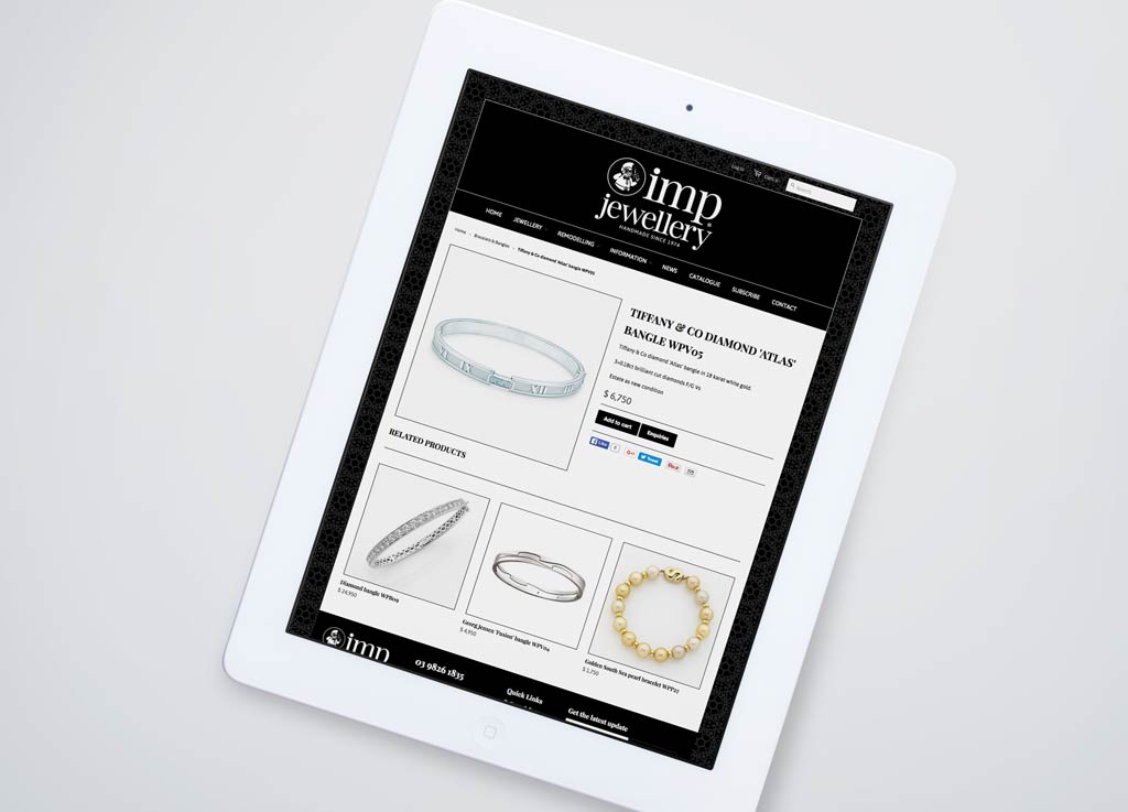 IMP jewellery e-commerce website 