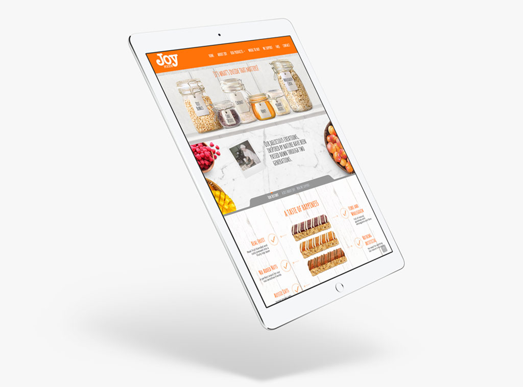 Joy Foods responsive website design 